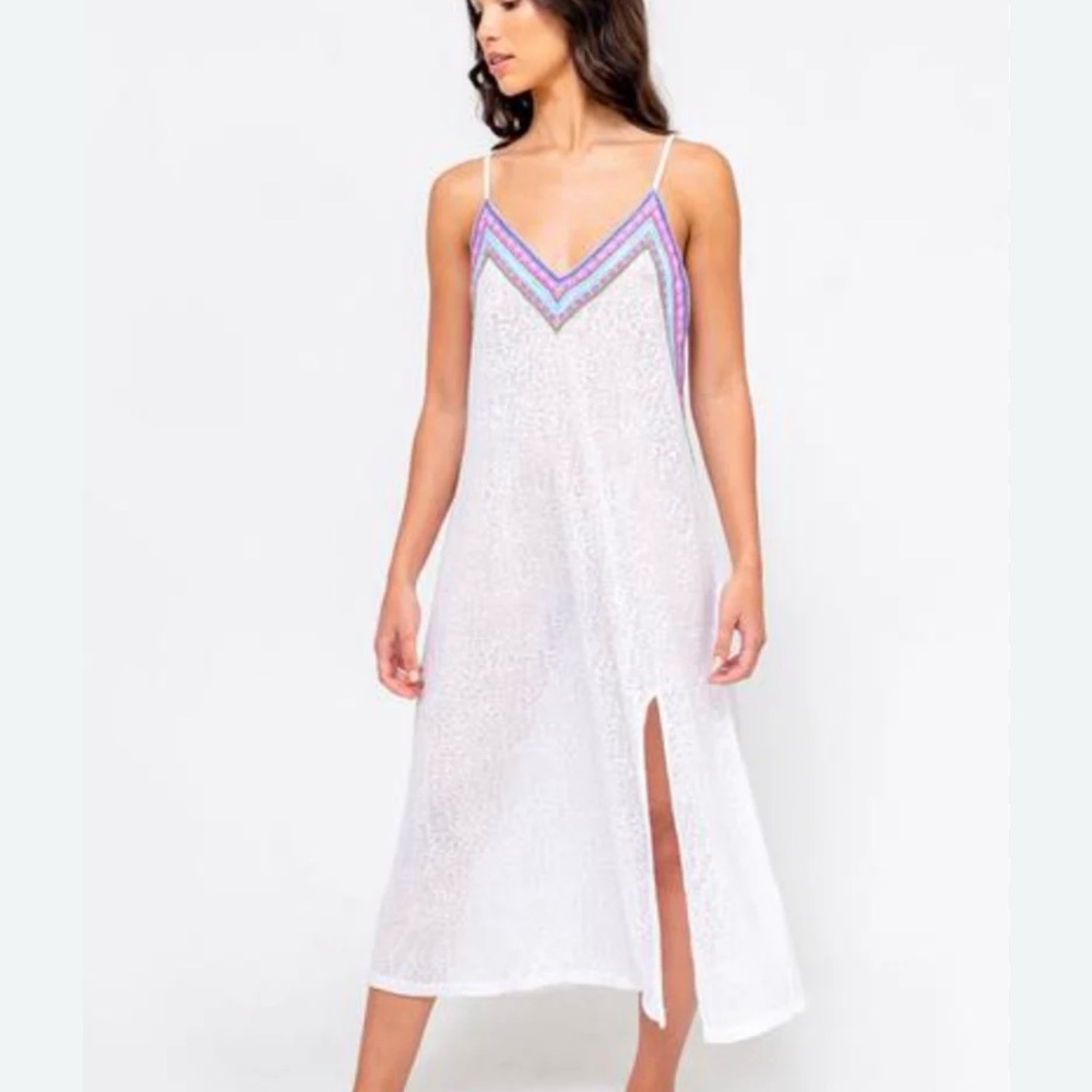 Pitusa Crochet Trim Midi Swim Cover-up